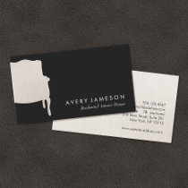 Interior Designer French Chair Business Card