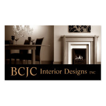 Interior Exterior Designer Fireplace Business Card