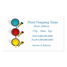 Interior & Exterior Paint Company Business Card Templates