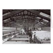 Interior of a Cotton Mill Greeting Card