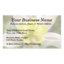Interior Of A Delicate Columbine Business Card Templates