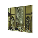 Interior of Antwerp cathedral Stretched Canvas Print