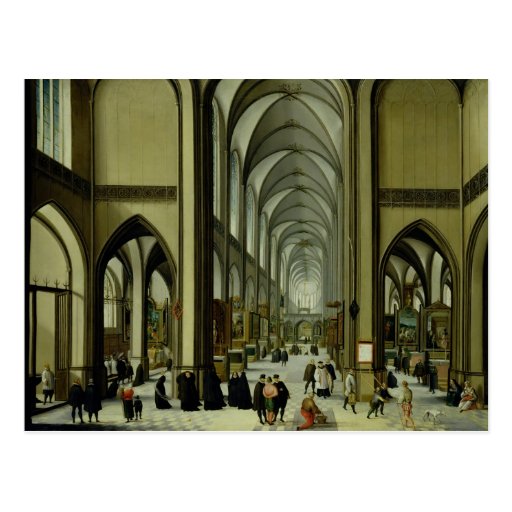 Interior of Antwerp cathedral Postcard