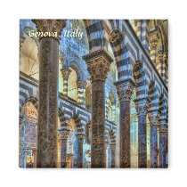 Interior of church in Genova Fridge Magnets