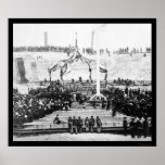 Interior of Fort Sumter at Charleston Harbor 1865 Poster