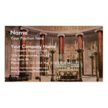 Interior of the Campo Santo, Genoa, Italy vintage Business Card Templates