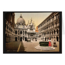 Interior of the Doges' Palace, with the Giant's St Greeting Card