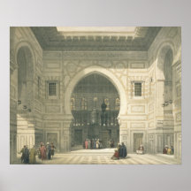 Interior of the Mosque of Sultan Hasan, Cairo, fro Posters