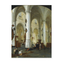 Interior of the Oude Kerk in Delft Postcards