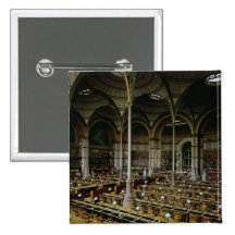 Interior of the 'Salle des Imprimes', 1868 Pinback Button