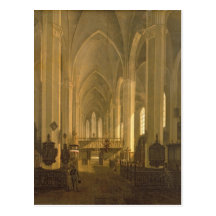 Interior view of St. John's Church in Hamburg Postcards