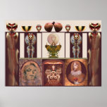 Interior with flame by Anjo Lafin Print