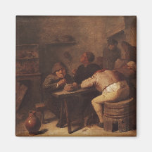 Interior with Smokers Refrigerator Magnets