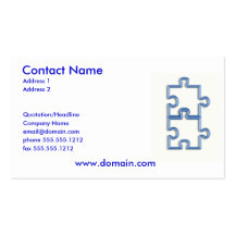 Interlocking Puzzle Pieces Business Card