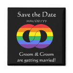 Interlocking Rings - rainbow - magnet