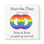 Interlocking Rings - rainbow - magnet