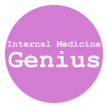 Internal Medicine Genius Gifts Round Sticker