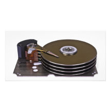Internals of a hard disc drive picture card