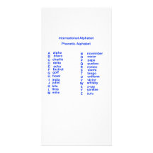 International Alphabet Personalized Photo Card