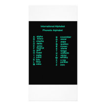 International Alphabet Photo Card