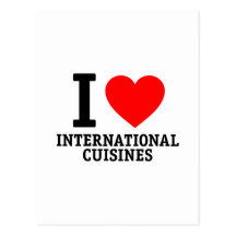 International Cuisine Postcards