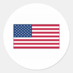 International de DRAPEAU de l'Amérique Autocollant Rond