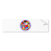 international flags globe earth bumper stickers