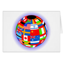 international flags globe earth cards
