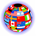 international flags globe earth photo sculptures
