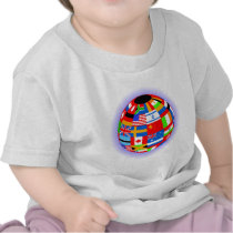 international flags globe earth t shirt