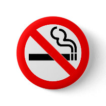 International official symbol no smoking sign buttons