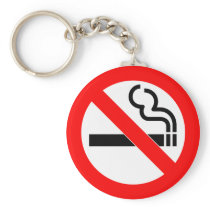 International official symbol no smoking sign keychains