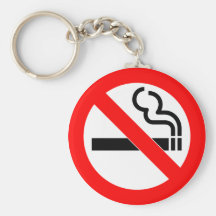 International official symbol no smoking sign keychains