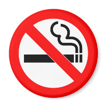 International official symbol no smoking sign magnet