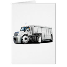 International White Delivery Truck Greeting Card
