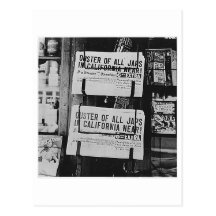 Internement japonais - journaux carte postale
