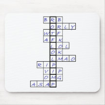 internet slang crosswords tapis de souris