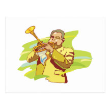 interprète d'âme de jazz carte postale
