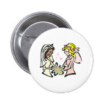 Interracial Lesbian Brides Button