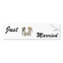 Interracial Lesbian Wedding Bumper Stickers