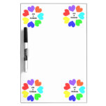 Interracial Love Rainbow Hearts Memo Board Dry Erase Boards