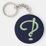 Interrobang! Green Glass Keychain