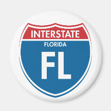 Interstate Florida FL Refrigerator Magnets