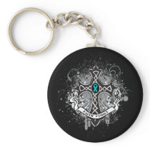 Interstitial Cystitis Awareness Cross Key Chains