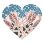 intertwined lovely colorful art nouveau nature sticker