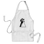 Int'l Sign for Bride & Groom Aprons