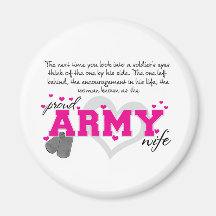 Into a Soldier's eyes - Proud Army Wife Fridge Magnets