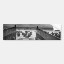 Into The Jaws Of Death LCVP World War II Omaha Bumper Sticker