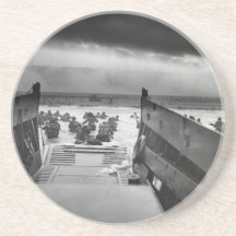 Into The Jaws Of Death LCVP World War II Omaha Drink Coaster