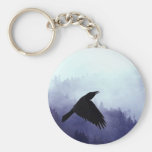 INTO THE MYSTIC Crow & Forest Key Chain